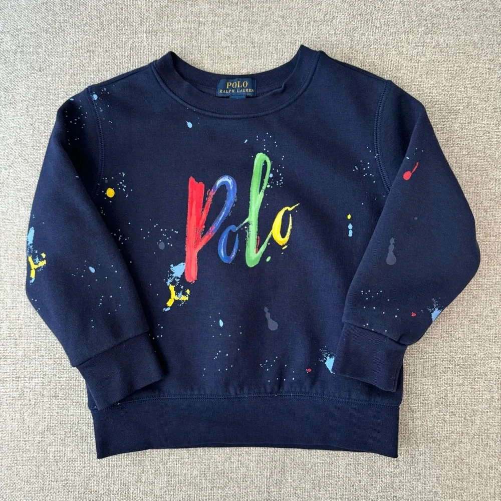 Polo Ralph Lauren Toddler Paint Splatter Logo Sweatshirt